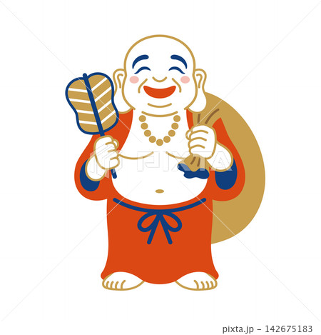 布袋様(七福神)のシンプルでかわいいイラスト 布袋様(七福神)のシンプルでかわいいイラスト 142675183
