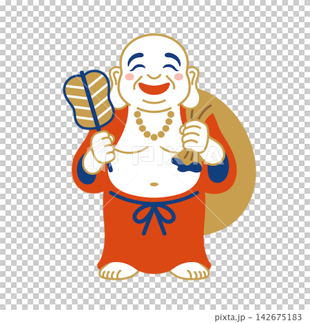 布袋様(七福神)のシンプルでかわいいイラスト 布袋様(七福神)のシンプルでかわいいイラスト 142675183