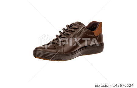 Stylish brown casual leather men's footwear for autumn season Stylish brown casual leather men's footwear for autumn season 142676524