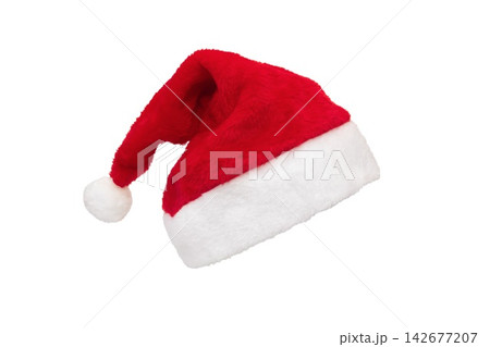 Santa Claus red hat isolated on white background Santa Claus red hat isolated on white background 142677207