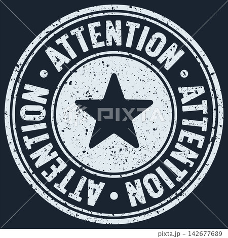 attention stamp attention stamp 142677689