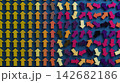 Colorful Arrow Pattern Showing Conflicting Directions and Orderly Upward Movement 142682186