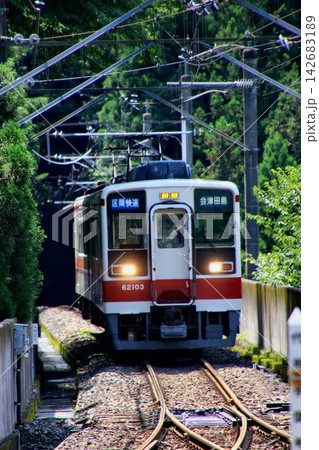 隧道を抜け萬緑の温泉駅へ… 川治温泉駅へ入線する『6050系』 隧道を抜け萬緑の温泉駅へ… 川治温泉駅へ入線する『6050系』 142683189