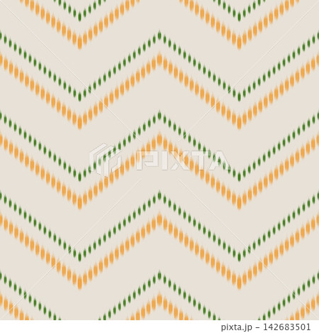 Beige Hand-drawn Seamless Ikat Chevron Line Pattern background for modern boho fabric and wallpaper Beige Hand-drawn Seamless Ikat Chevron Line Pattern background for modern boho fabric and wallpaper 142683501