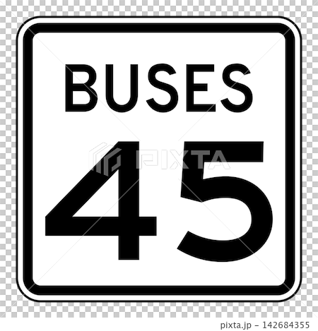 American road signs: Bus speed limit American road signs: Bus speed limit 142684355