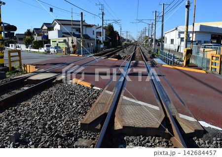 常磐線の鉄道線路 茨城県 142684457