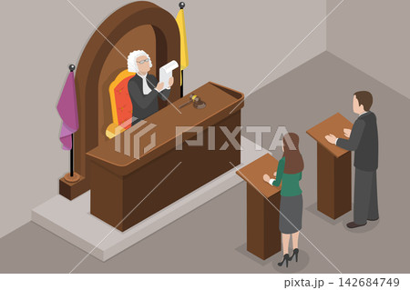 3D Isometric Flat Vector Illustration of Courthouse, Lawsuit Procedure 3D Isometric Flat Vector Illustration of Courthouse, Lawsuit Procedure 142684749