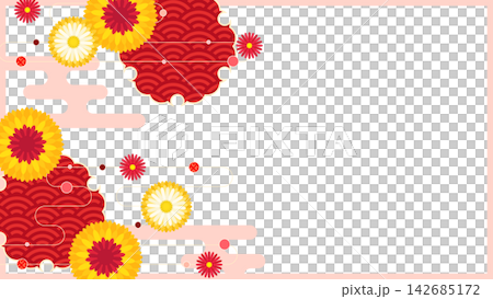 菊花和秋季色調的縮圖背景素材 菊花和秋季色調的縮圖背景素材 142685172
