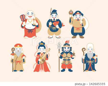 かわいい七福神のイラスト 142685335