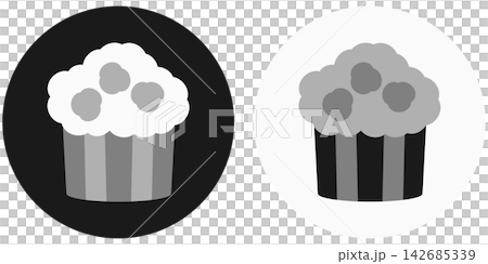 一套圓形背景的爆米花圖示插畫 / 用於觀看電影和享用零食的插畫素材 一套圓形背景的爆米花圖示插畫 / 用於觀看電影和享用零食的插畫素材 142685339
