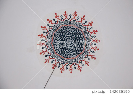 Islamic Geometric Ceiling Ornament in Ottoman Style Islamic Geometric Ceiling Ornament in Ottoman Style 142686190