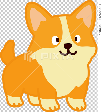 Standing Corgi Dog Standing Corgi Dog 142688484