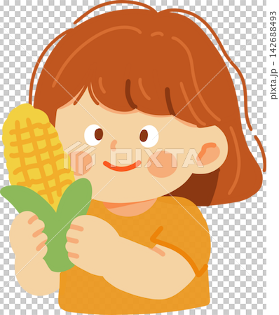Girl Eating Corn Girl Eating Corn 142688493