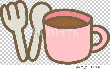 Cutlery and Cup Cutlery and Cup 142689589