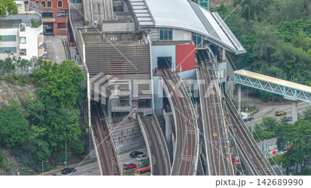 Aug 23 2026 Hong Kong Lai King Station tracks and tunnel portal Aug 23 2026 Hong Kong Lai King Station tracks and tunnel portal 142689990
