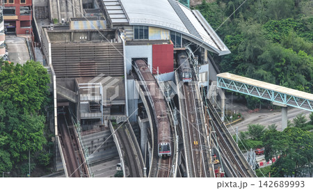 Aug 23 2026 Hong Kong Lai King Station tracks and tunnel portal 142689993