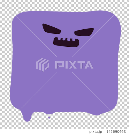 Melting and dripping Halloween fluid shape frame with face, purple 2 Melting and dripping Halloween fluid shape frame with face, purple 2 142690468