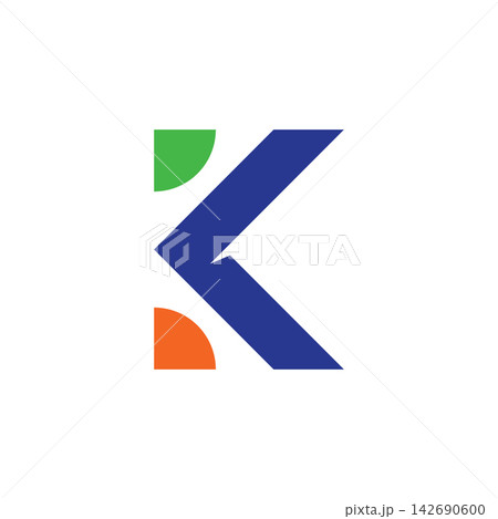 Letter K Colorful Corporate logo Letter K Colorful Corporate logo 142690600