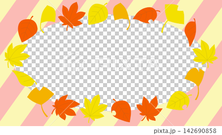 Frame of fallen leaves inspired by autumn Frame of fallen leaves inspired by autumn 142690858