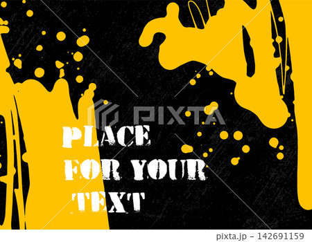 Abstract creative header. Hand Drawn ink texture. 142691159