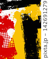 Yellow, red and Black Grunge Paint Background 142691279