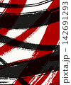 Abstract Black White and Red Ink Brush Strokes 142691293