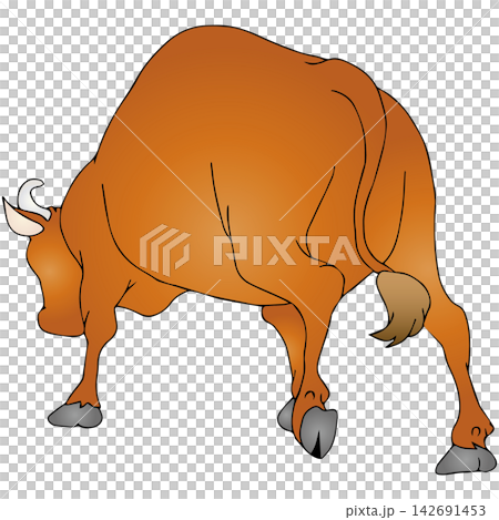 Hand-drawn animal illustration ☆ Cow Hand-drawn animal illustration ☆ Cow 142691453