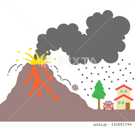 火山噴火のアイコン 142691744