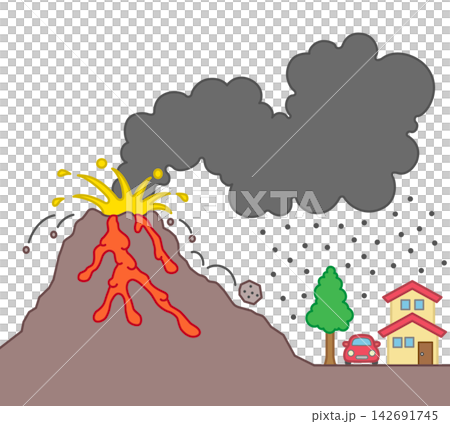 火山爆發圖標 火山爆發圖標 142691745