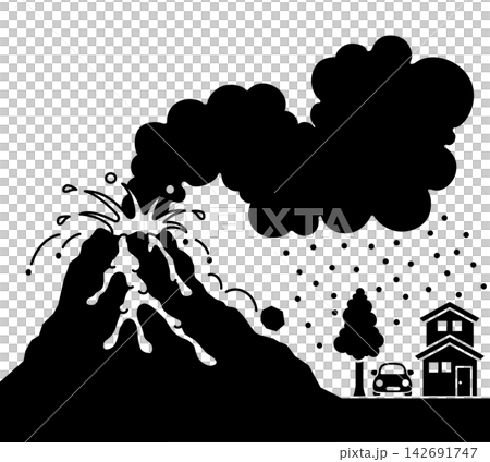 火山爆發圖標 火山爆發圖標 142691747