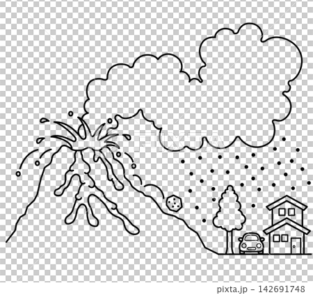 火山爆發圖標 火山爆發圖標 142691748