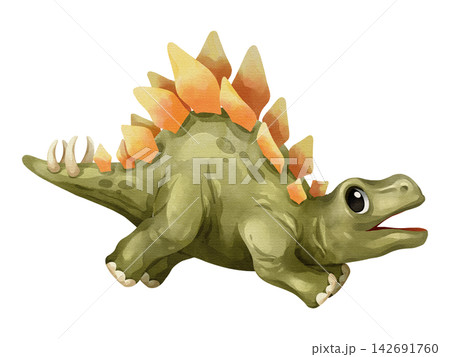Watercolor stegosaurus dinosaur isolated PNG file, featuring a cute hand-drawn plated prehistoric herbivore creature character on a transparent background. Watercolor stegosaurus dinosaur isolated PNG file, featuring a cute hand-drawn plated prehistoric herbivore creature character on a transparent background. 142691760