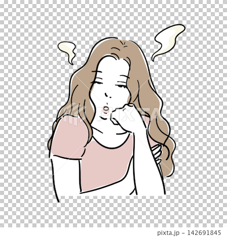 A woman who is spaced out and unmotivated A woman who is spaced out and unmotivated 142691845