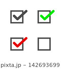 チェックボックス(チェック大)　四角 142693699