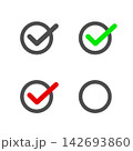 チェックボックス(チェック大)　丸 142693860