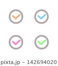 チェックボックス(パステルカラー)　丸 142694020