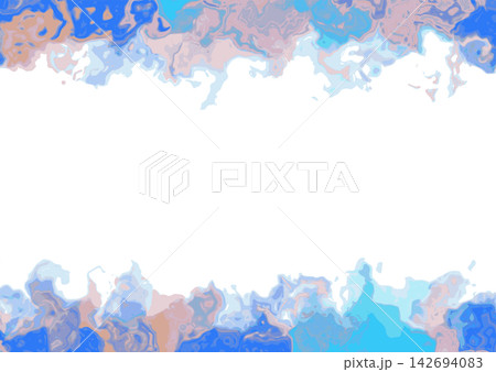青ピンク水彩マーブル上下背景 青ピンク水彩マーブル上下背景 142694083