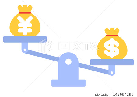円安ドル高の天秤 円安ドル高の天秤 142694299