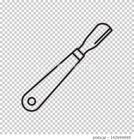 Simple line icon of a smooth bone folder tool used for folding, creasing, and smoothing fabric edges.
Simple line icon of a smooth bone folder tool used for folding, creasing, and smoothing fabric edges.
142694699
