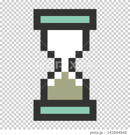砂時計のドット絵アイコン 砂時計のドット絵アイコン 142694948