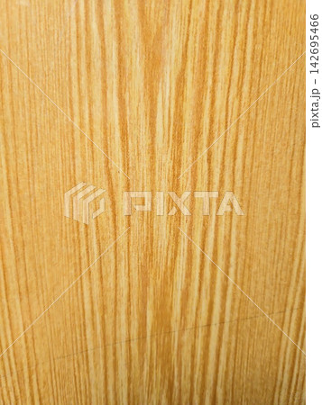 Full Frame Close-Up of Light Brown Natural Wood Grain Texture 142695466