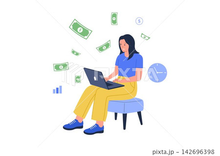 Vector of Side Hustle Freelance Remote Income Isolated Illustration 142696398