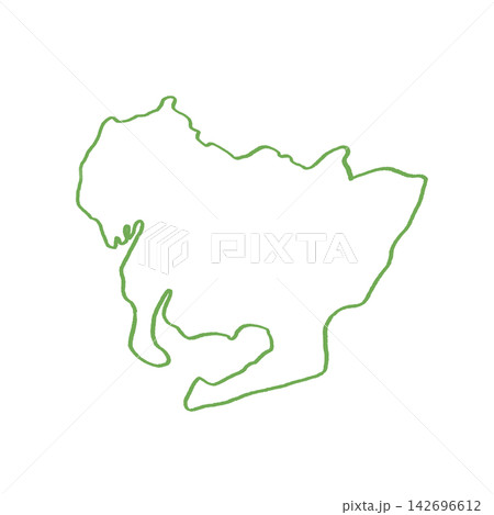 手描き 線画の愛知県 地図のイラスト 手描き 線画の愛知県 地図のイラスト 142696612