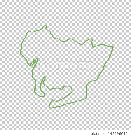 手描き 線画の愛知県 地図のイラスト 手描き 線画の愛知県 地図のイラスト 142696612