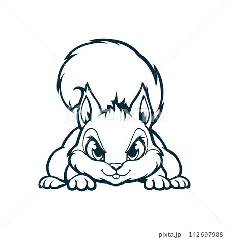 squirrel mascot logo illustration vector design template simple and modern style squirrel mascot logo illustration vector design template simple and modern style 142697988