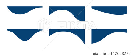 Set of website top banner, header or divider templates in curvy shapes isolated on white background. Design elements for webpage interface. Vector flat illustration Set of website top banner, header or divider templates in curvy shapes isolated on white background. Design elements for webpage interface. Vector flat illustration 142698272