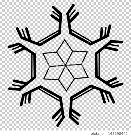 黑色星形雪花 黑色星形雪花 142698442