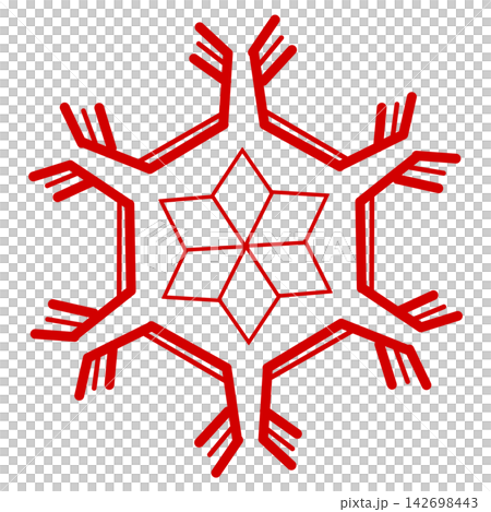 紅色星形雪花 紅色星形雪花 142698443