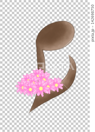 Musical notes with cosmos flowers Musical notes with cosmos flowers 142698750