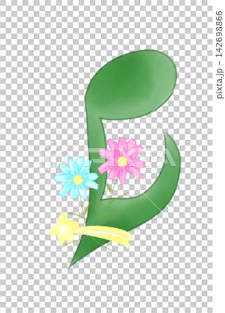 Musical notes with cosmos flowers Musical notes with cosmos flowers 142698866